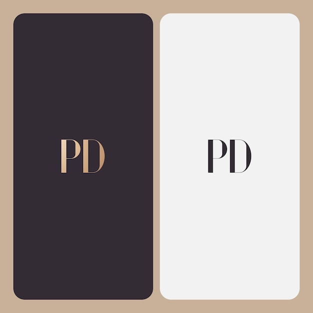 PD logo design vector image