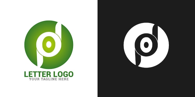 PD of DP brief logo ontwerp sjabloon vector