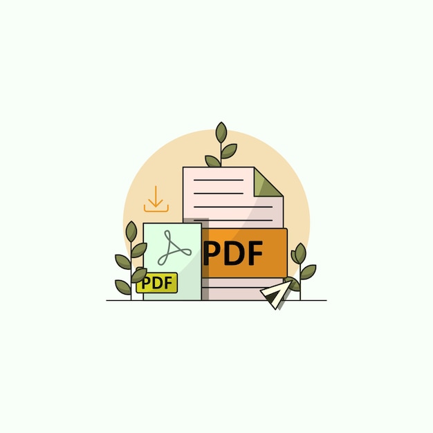 File pdf documento illustrazione vettore pdf