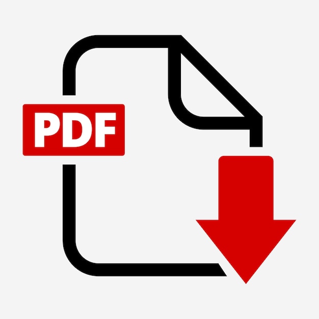 Вектор Векторная иллюстрация значка файла pdf