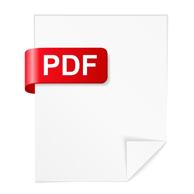 PDF File on white background vector eps10 illustration