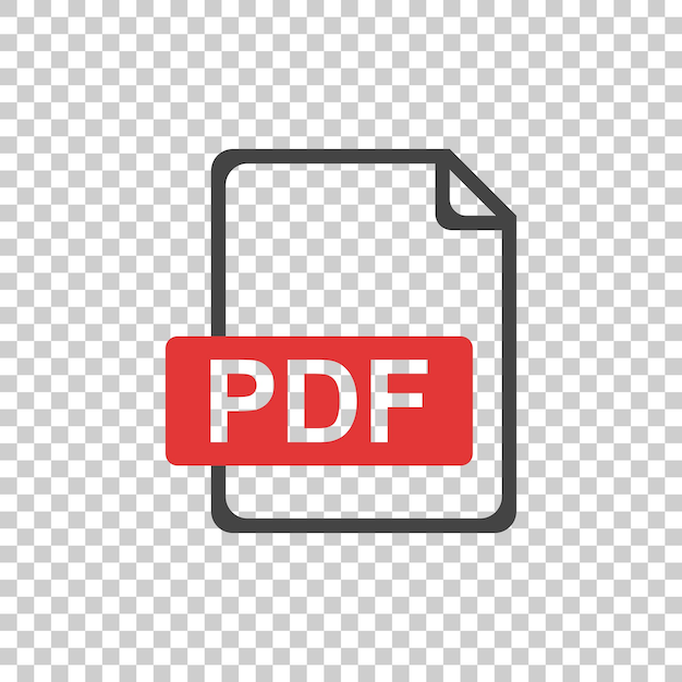 Vector pdf icon on isolated background