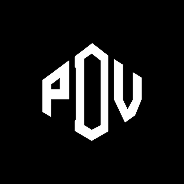 PDV letter logo design with polygon shape PDV polygon and cube shape logo design PDV hexagon vector logo template white and black colors PDV monogram business and real estate logo