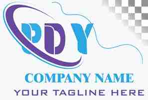 Vector pdy letter logo design