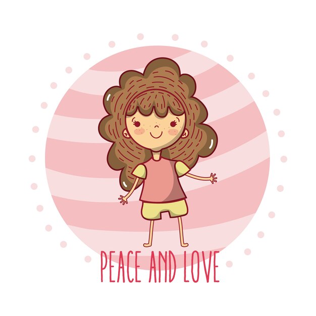 平和と愛の子供たちかわいい漫画