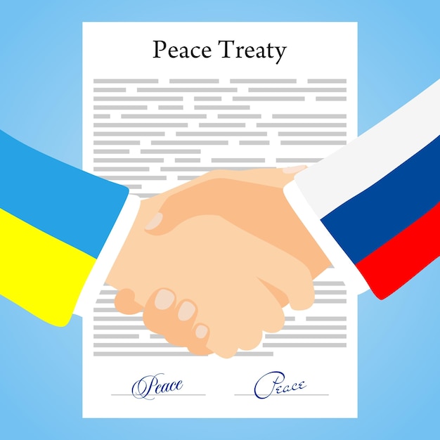 우크라이나와 러시아 간의 평화 평화 조약 서명