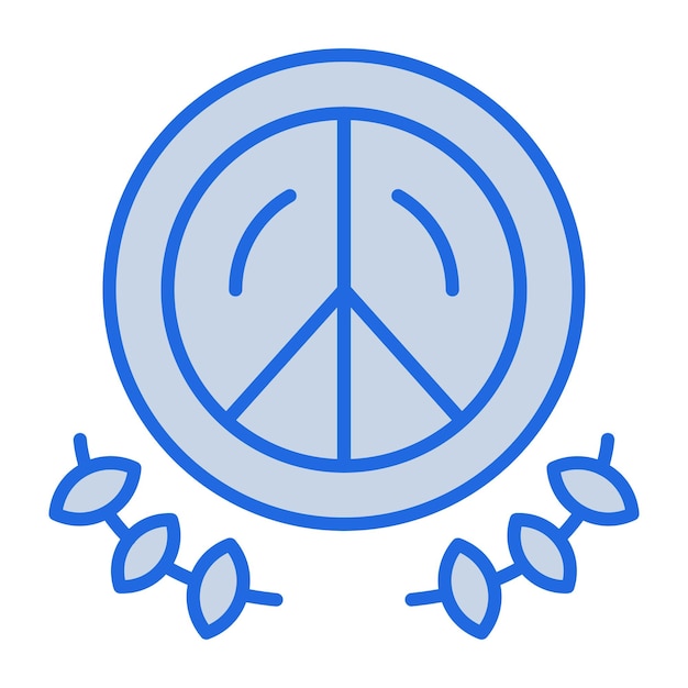 Vector peace blue tone illustration