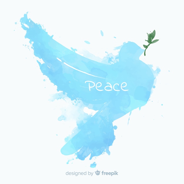 Peace day background with abstract dove