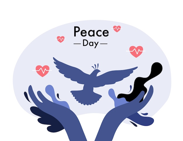 평화 이벤트 벡터의 날 평화의 날 그림 벡터 디자인