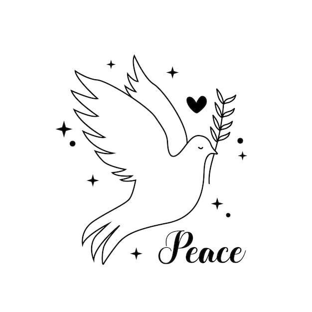 Vector peace dove illustration