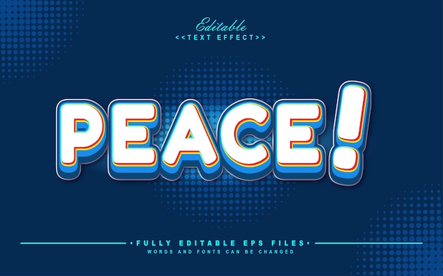 Peace editable text effect