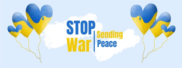 우크라이나 러시아 충돌 그림 벡터에 대 한 평화