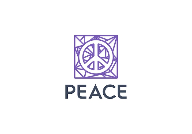 peace and futuristic logo design templates