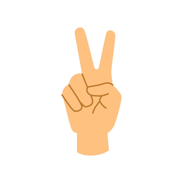 Peace hand gesture victory sign