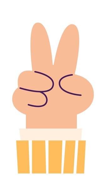 Vector peace hand sign