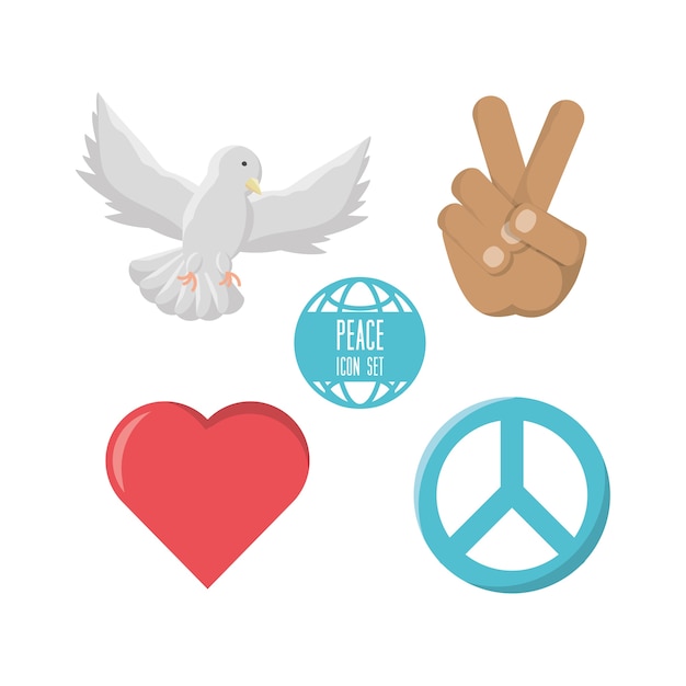 Peace icon set