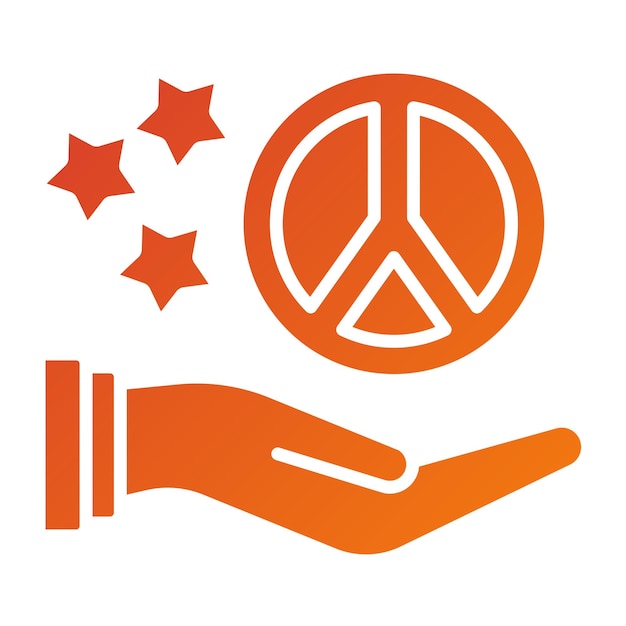 Vector peace icon style