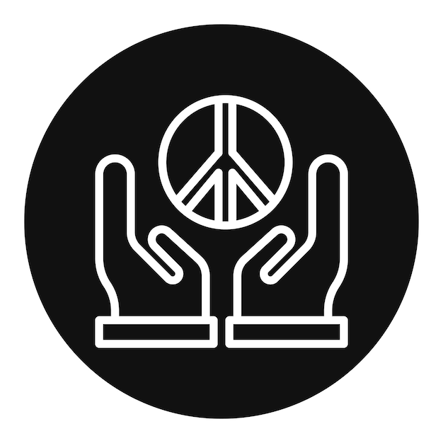 Vettore immagine vettoriale dell'icona della pace può essere utilizzata per i diritti umani