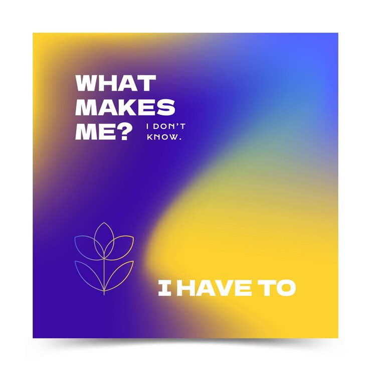 Vector peace instagram quotes yellow and blue background
