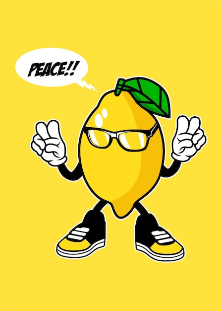 PEACE LEMON CARTOON