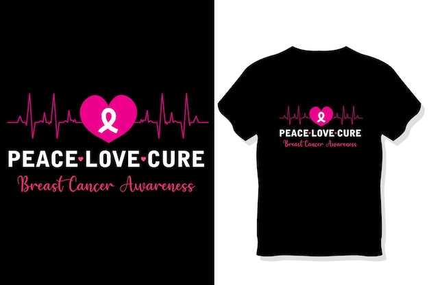 peace love cure breast cancer awareness t shirt design