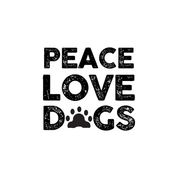 和平愛犬插圖,有有趣的句子或手繪的文字,鼓舞人心的引用