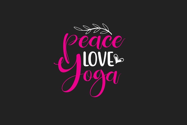 Premium Vector | Peace love yoga