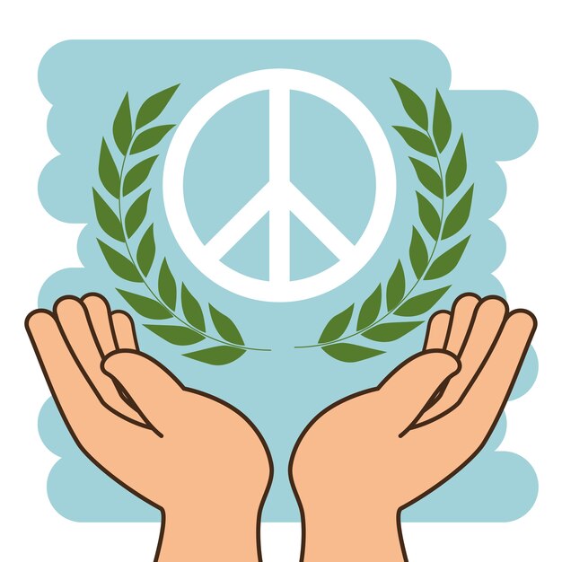 Vector peace and love
