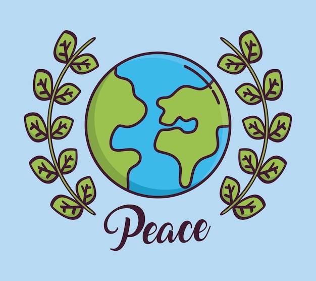 Vettore icone relative alla pace