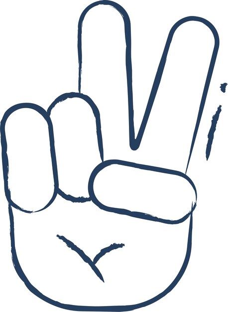 Vector peace sign hand drawn vector illustration