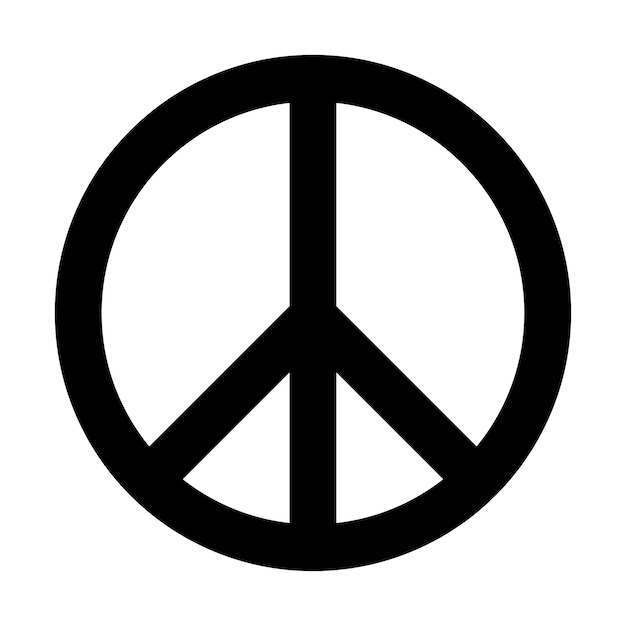 Vector peace sign solated on white background