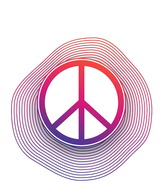 Peace sign vector poster modern design