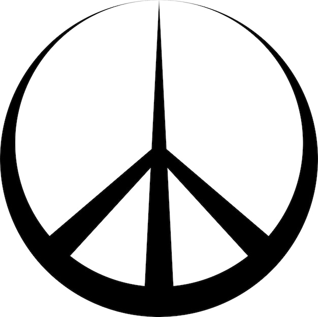 Вектор Символ мира тихоокеанский примирительный знак разоружения антивоенное движение