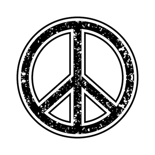 Vector peace symbol vector icon on white background