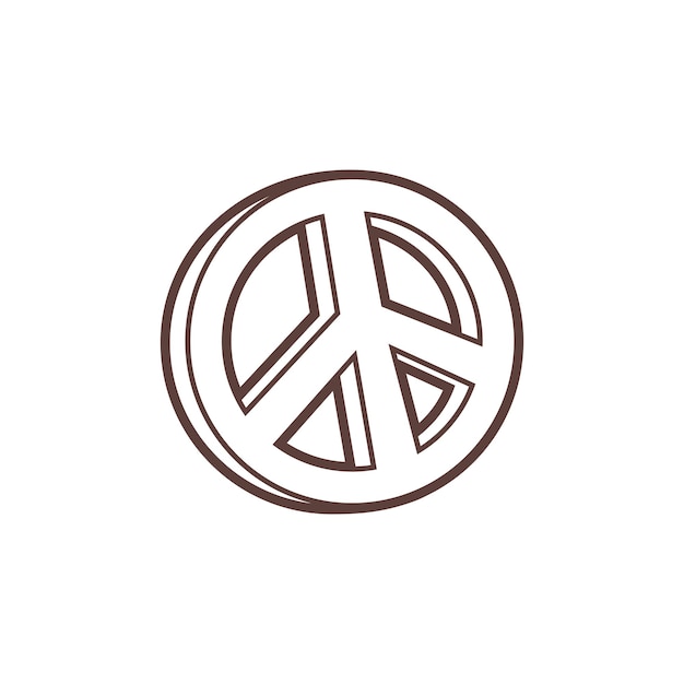 Vector peace symbol. vector linear illustration.