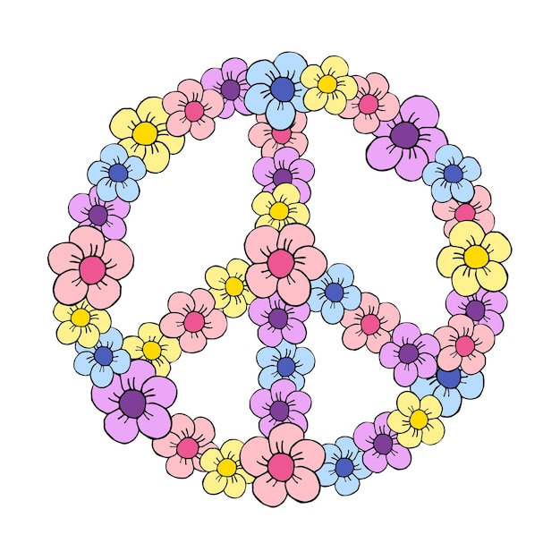 Vettore simbolo di pace