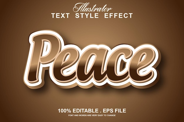 peace text effect editable