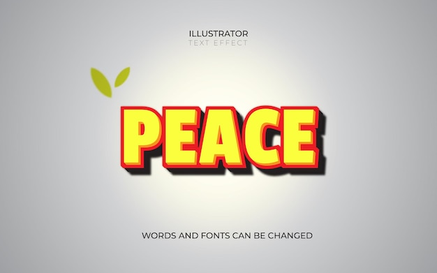 Peace text effect