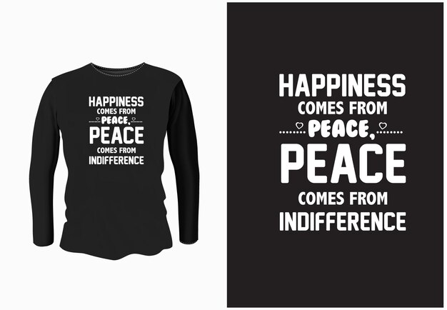 Vector peace typography t-shirt design with vector