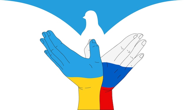 Vector peace between ukraine and russia