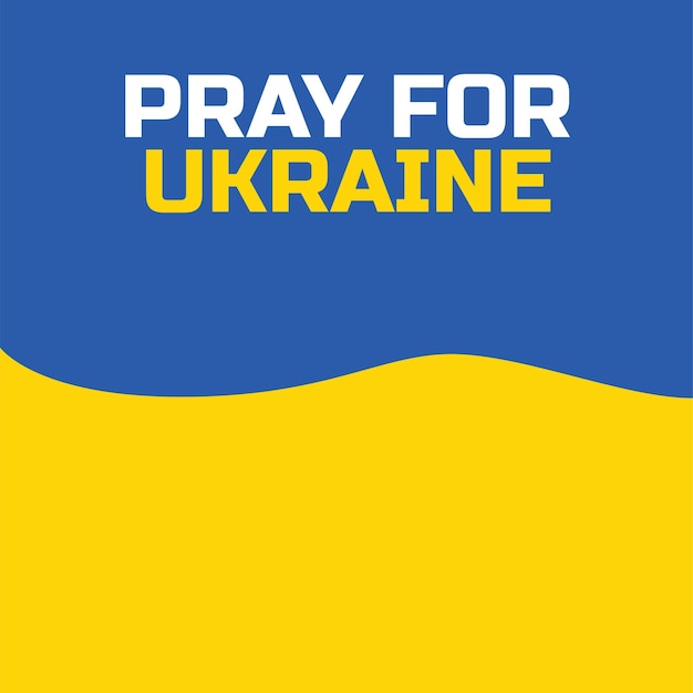 Peace for ukraine social media post or square banner template