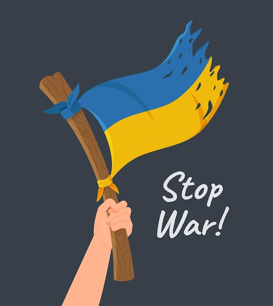 Vettore pace senza guerra in ucraina nowar stopwar 2022