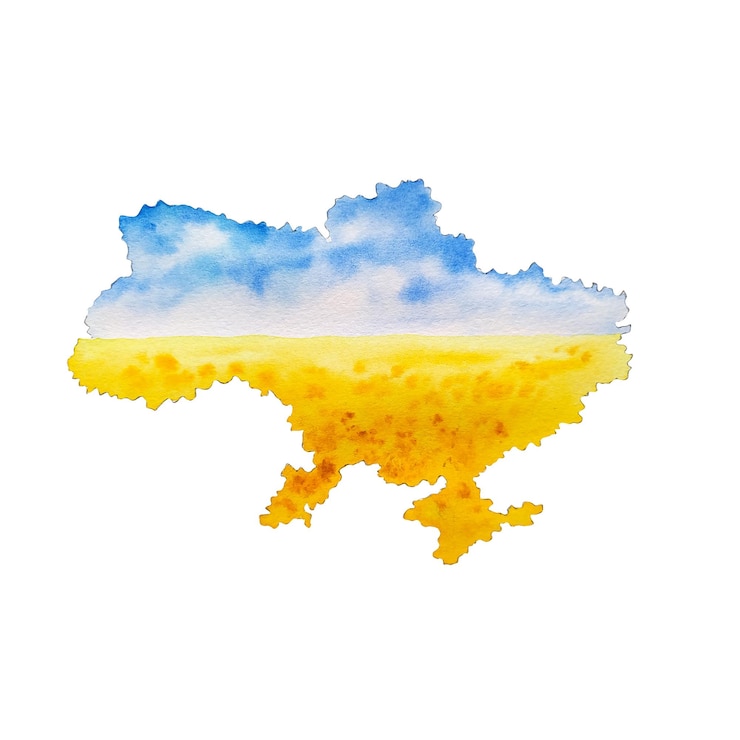 वेक्टर peacefull map of ukraine