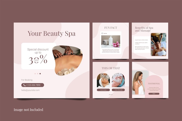 Peach Aesthetic Spa Instagram Post Template