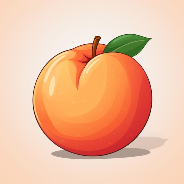 Vector peach cartoon vector