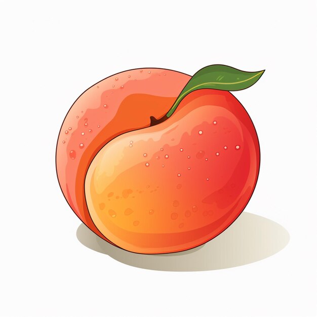 Vector peach cartoon vector.