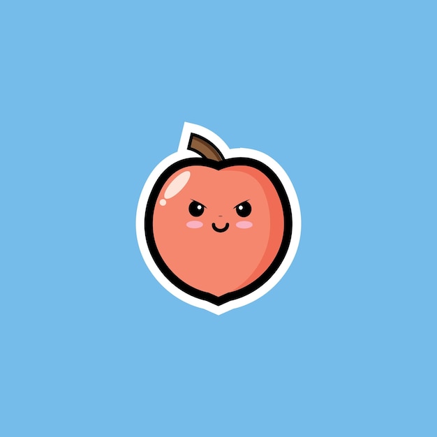 Vector peach cute icon vector design