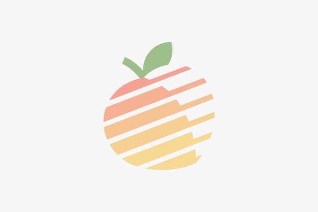 Vector peach digital logo