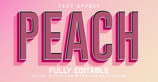 Vector peach editable style effect with texture