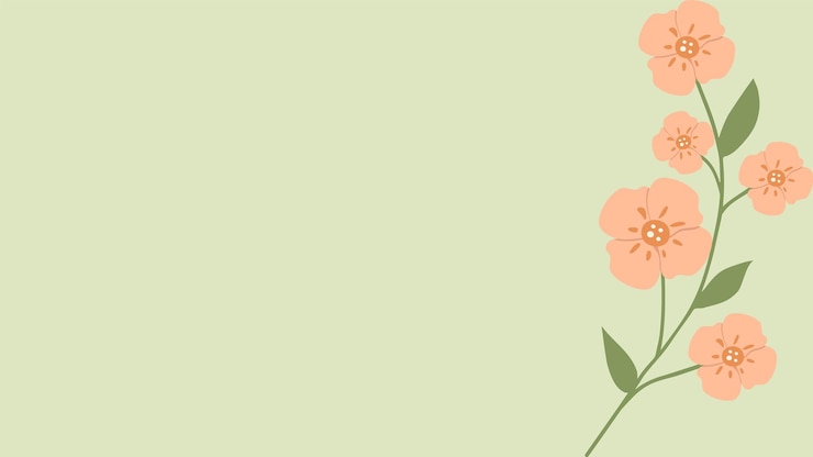 Vector peach fuzz floral background with copy space peachcolour flowers banner copyspace trendy 2024 color